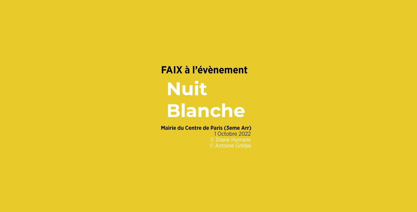 FAIX (lecture performance) à La Nuit Blanche de Paris 2022